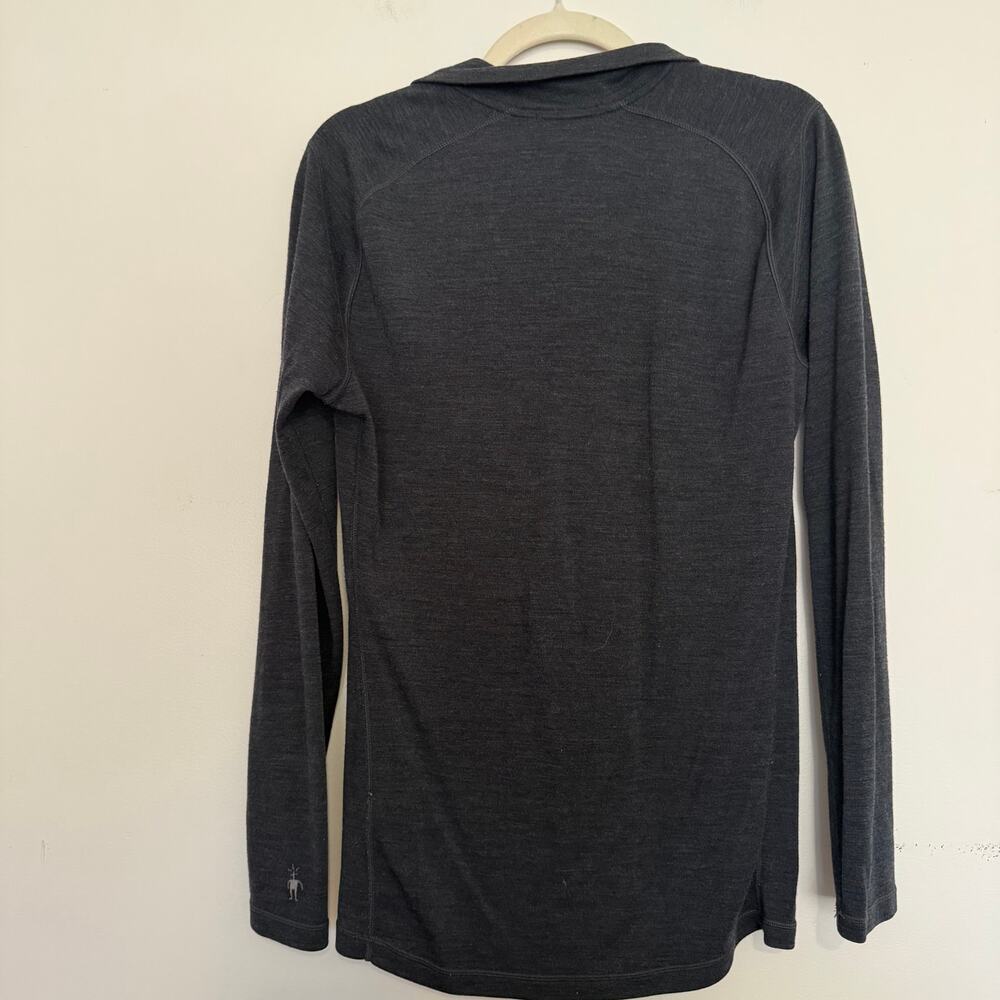 Smartwool 100% Merino Wool Women's Quater Zip Gray Gorpcore Outdoor Hiking - Picture 8 of 11